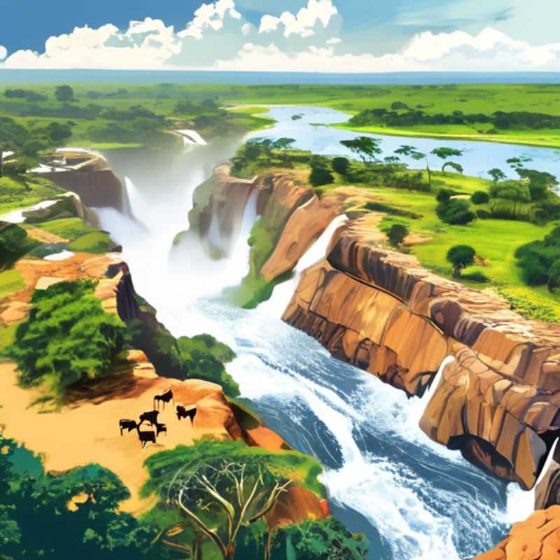 Le Parc National des Chutes Murchison en Ouganda, une vue imprenable sur les chutes majestueuses et la faune luxuriante.