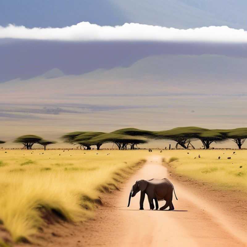 Two couples, the Festivalgoer, stand in awe of the breathtaking expanse of Ngorongoro Crater, Tanzania. Wildlife roams freely in the vast crater, a testament to the raw beauty of Africa's natural wonders.