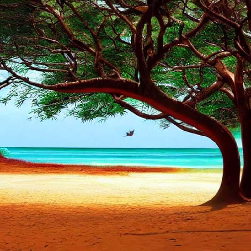 Stunning turquoise waters lapping the shores of Tiwi Beach, Kenya.