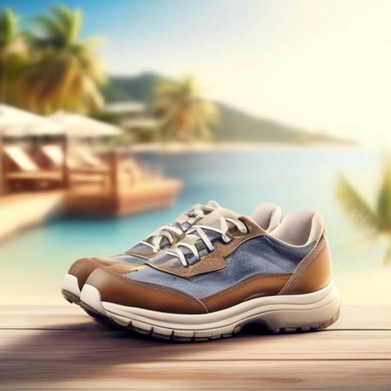 A pair of comfortable walking shoes, perfect for exploring and adventure.