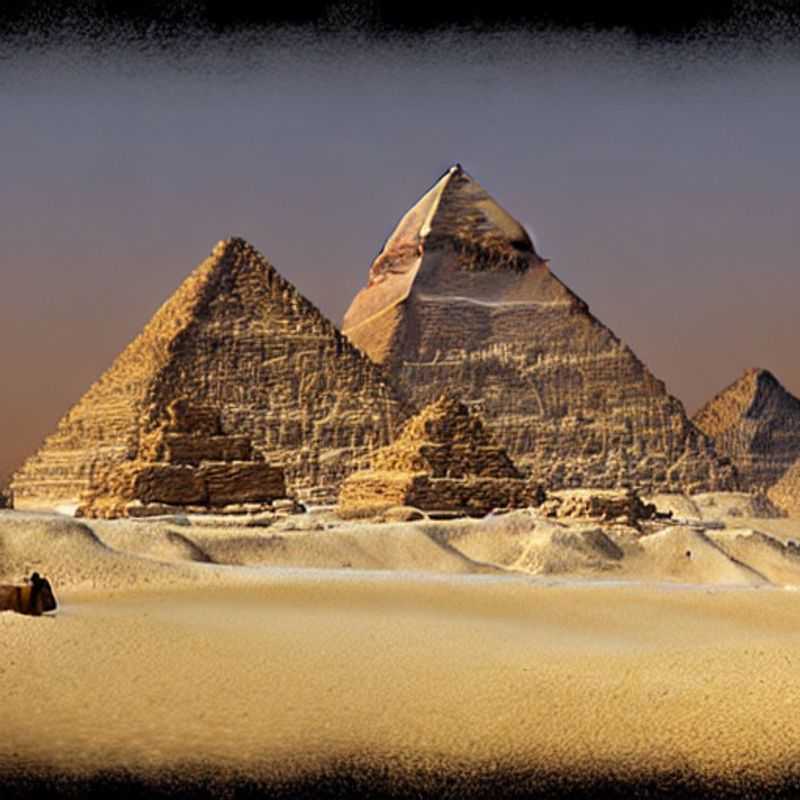 Les pyramides de Gizeh, imposantes et majestueuses, illustrant l'importance de la sécurité lors d'une visite.