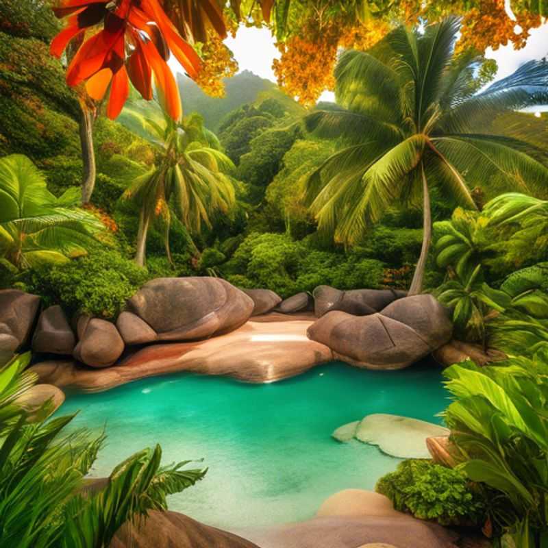 Le Jardin botanique des Seychelles, un havre de paix tropical luxuriant, présentant une riche biodiversité endémique.