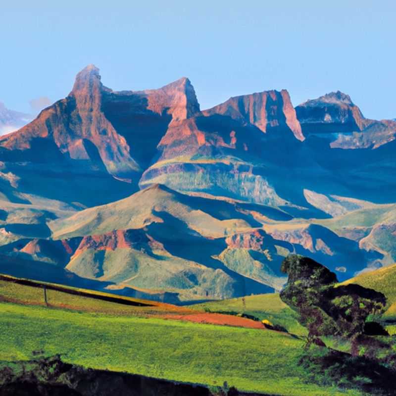 A Majestic Tapestry of Nature: Witnessing Spring's Embrace at the Cathedral of the Drakensberg