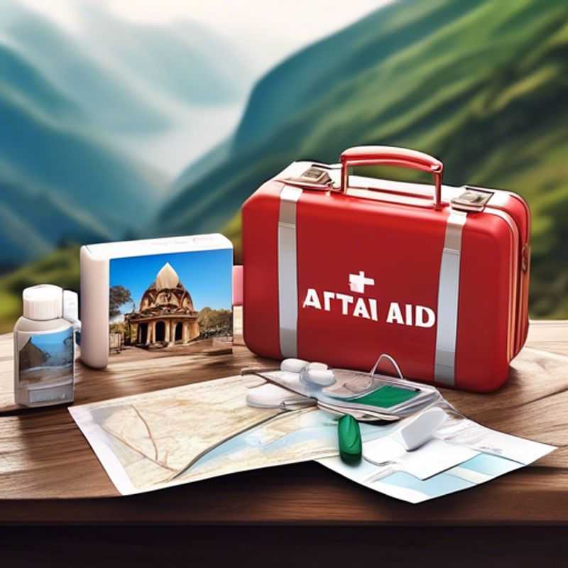 A well-stocked first aid kit, essential for any traveler, featuring bandages, antiseptic wipes, pain relievers, and other vital supplies.