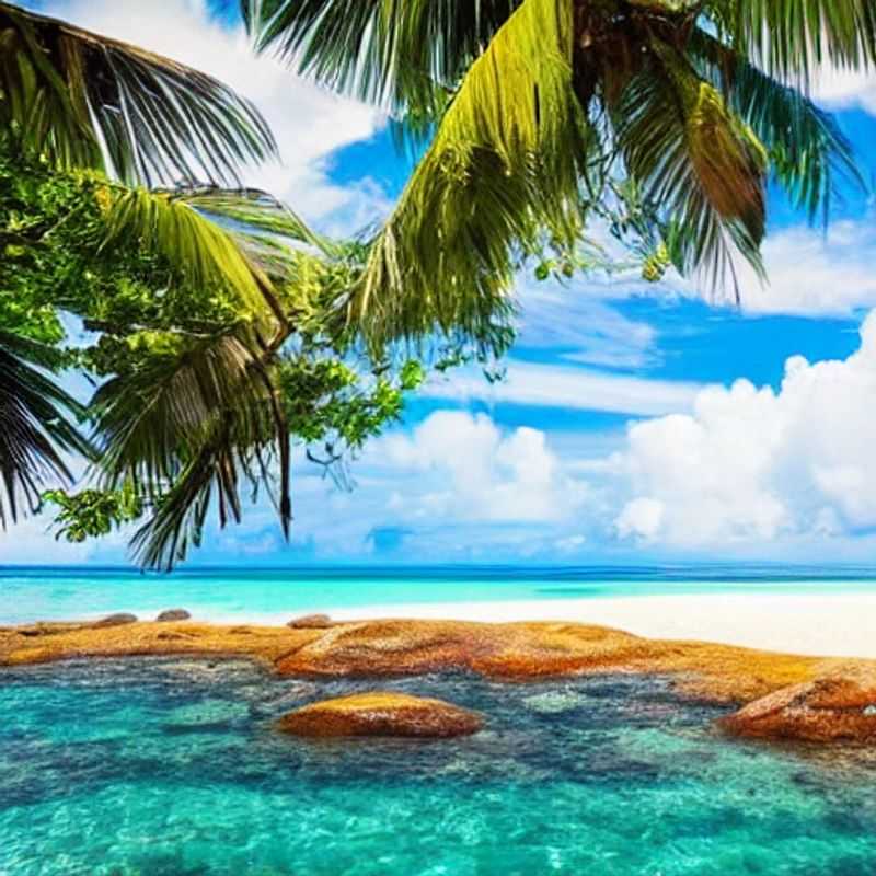 L'île de Praslin, Seychelles : plages de sable blanc et eaux turquoise sous le soleil estival.