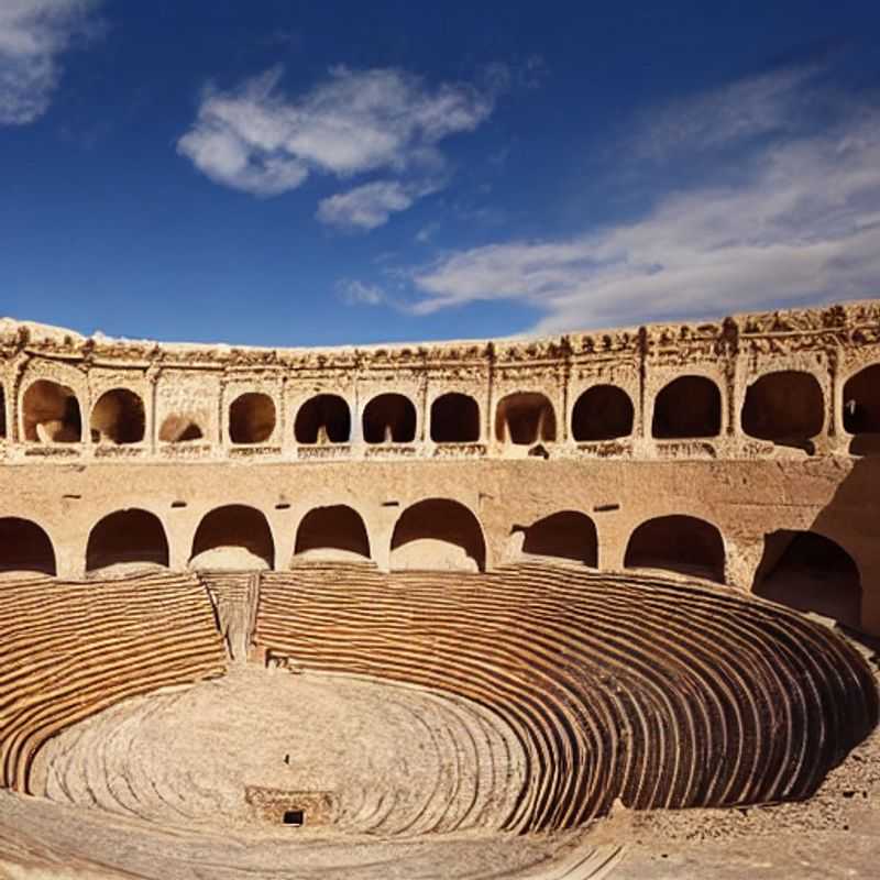 The majestic El Jem Amphitheatre in Tunisia, a testament to Roman engineering.