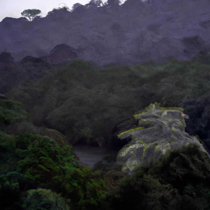 A couple ventures into the enchanting Nyungwe Forest National Park in Rwanda during the crisp winter season, surrounded by a verdant tapestry of towering trees and lush vegetation, home to a rich tapestry of biodiversity and offering a sanctuary for chimpanzees and other primates.