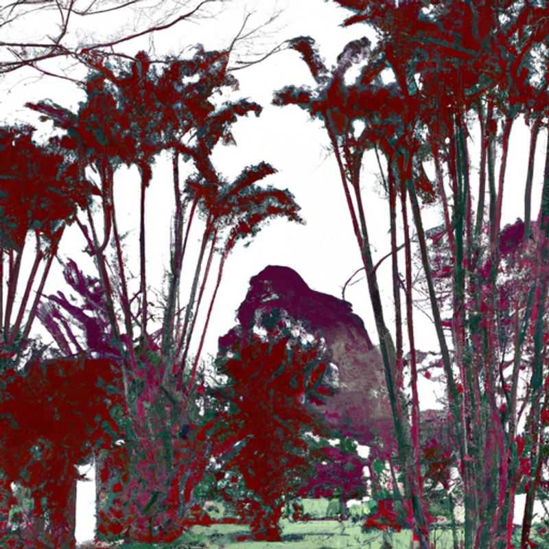 A couple strolls hand-in-hand through the lush greenery of Entebbe Botanical Garden in Uganda, surrounded by vibrant flora and exotic birdlife, during their tranquil 2-week winter retreat.