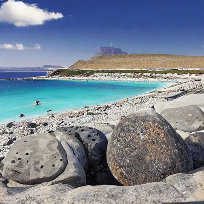 Île de Robben, Afrique du Sud : un paysage estival sous le soleil africain.