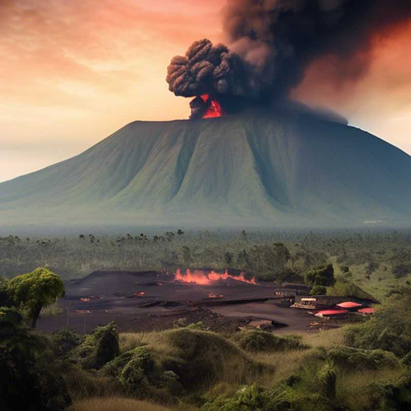 Here are a few options for alt text for an image of Mount Nyiragongo, depending on the specific image: