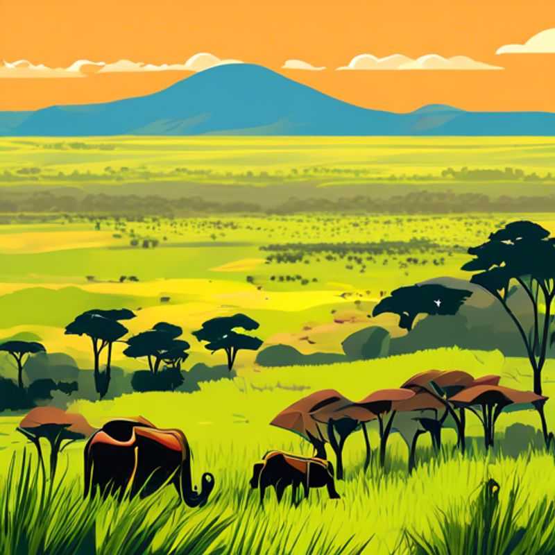 Deux voyageurs aventureux admirant la beauté sauvage du parc national de Kidepo Valley en Ouganda lors de leur escapade printanière, immergés dans la nature et la culture locale.