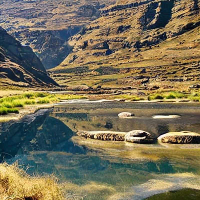 Breathtaking vista of the Lesotho Highlands, showcasing the dramatic beauty and rugged terrain, highlighting the importance of careful planning and safety precautions when trekking in this region.