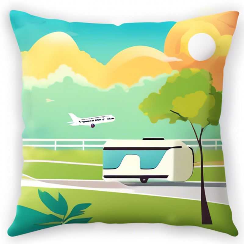 A travel pillow and eye mask, essential companions for comfortable long-haul flights or bus rides,