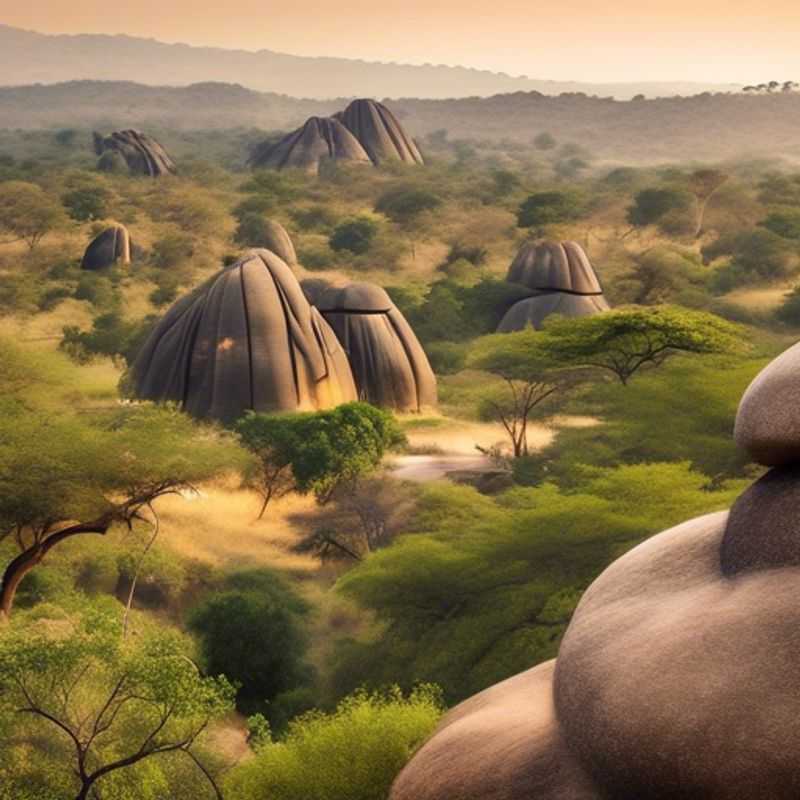 Las impresionantes formaciones rocosas de las Colinas de Matobo en Zimbabwe, un oasis de tranquilidad y conexión con la naturaleza que acoge al viajero en busca de bienestar durante su estancia de tres semanas en esta región durante el invierno.