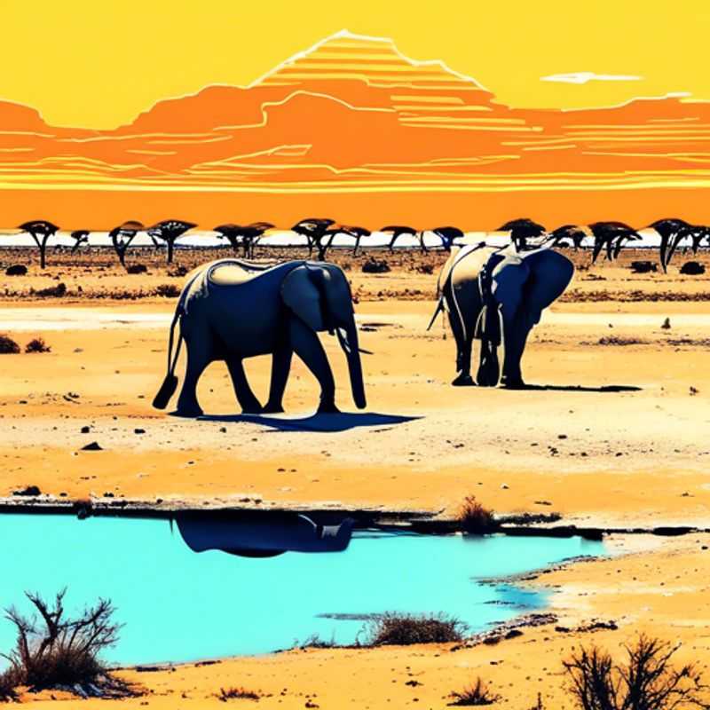 Here are a few options for alt text for an image of Etosha National Park, Namibia, depending on the specific image: