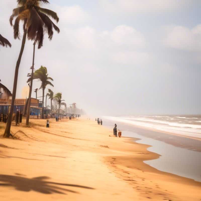 Three couples, The Social Media Travelers, soak up the sun and vibrant energy on the pristine shores of Cotonou Beach, Benin, embracing the warmth of a winter escape.