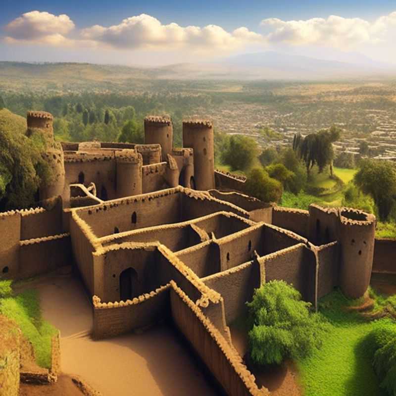 The Weekend Traveler, a group of two couples, stand amidst the majestic Gondar Castles in Ethiopia, bathed in the warm glow of a spring sunset. The ancient stone structures whisper tales of emperors and empires, as the group embarks on a journey through time.