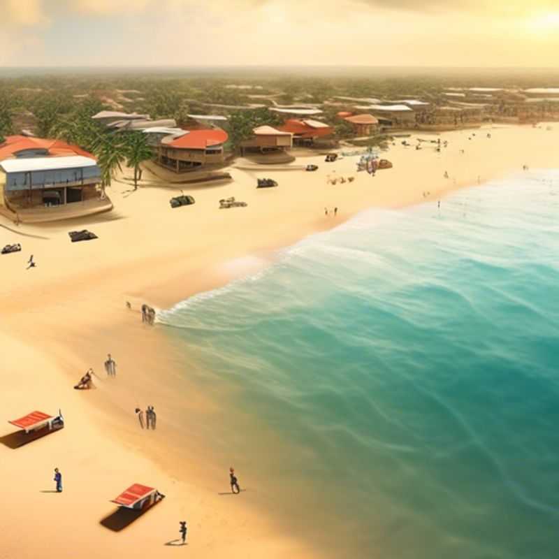 Three couples, The Social Media Travelers, soak up the sun and vibrant energy on the pristine shores of Cotonou Beach, Benin, embracing the warmth of a winter escape.