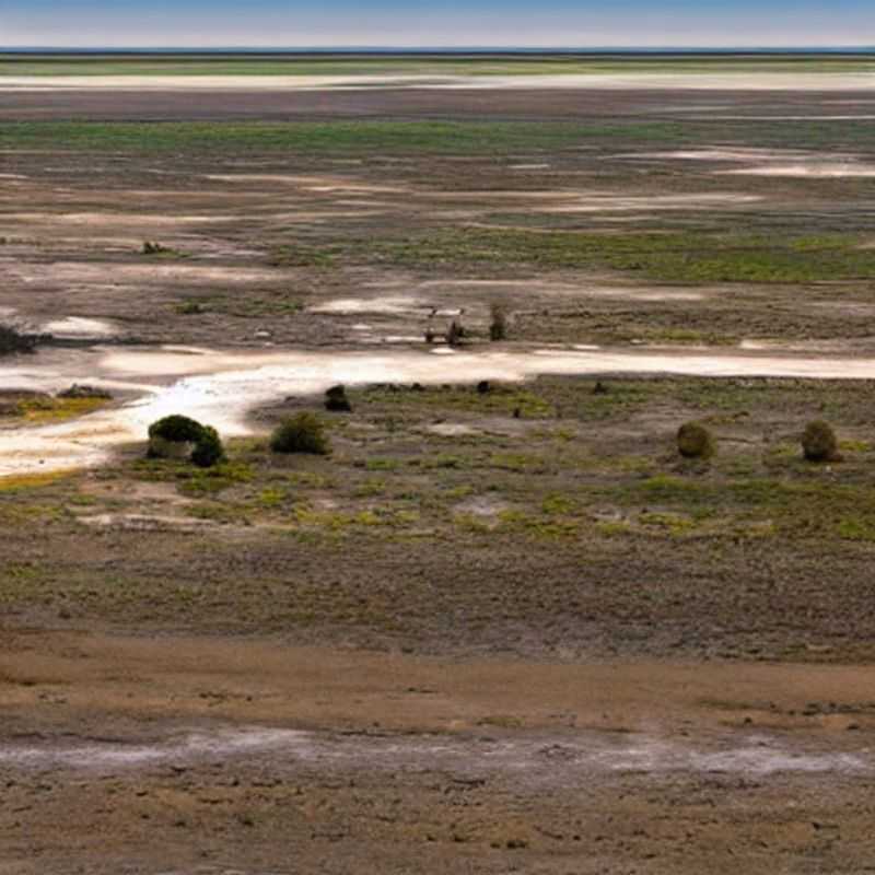 Les plaines étincelantes des Makgadikgadi Pans au Botswana, illustrant l'importance de la préparation et de la sécurité lors d'un voyage dans cette région magnifique mais isolée.
