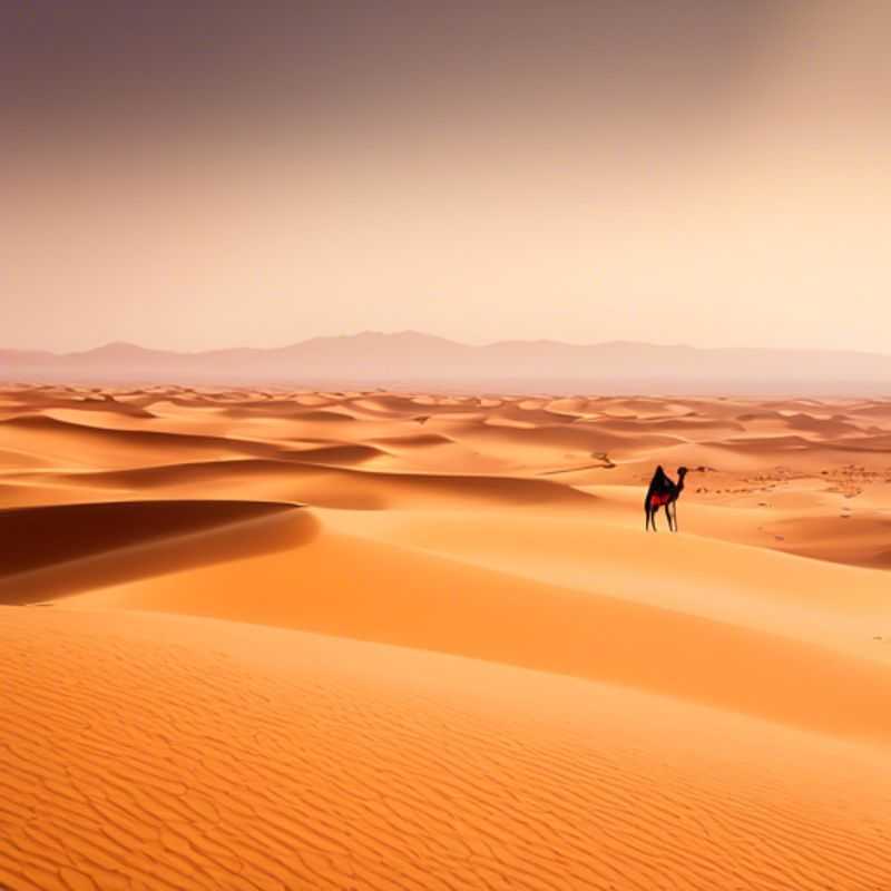 Trois couples, les Explorateurs Culturels, s'aventurent dans le désert du Sahara, entre le Maroc et la Tunisie, sous le soleil printanier. Les dunes dorées s'étendent à perte de vue, un paysage majestueux et intemporel.