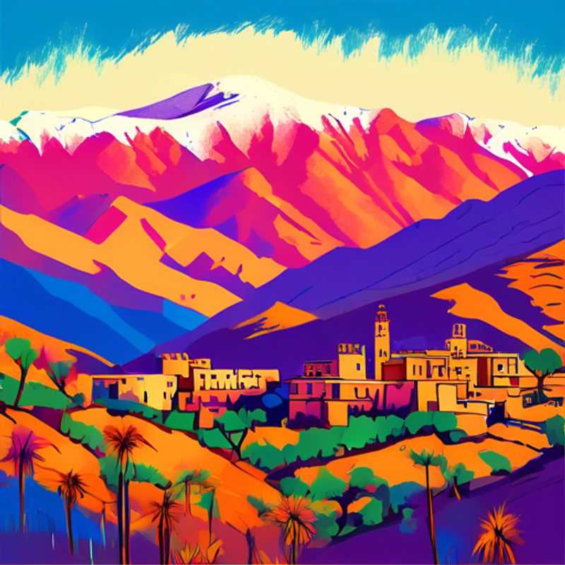 Les majestueuses montagnes de l'Atlas enneigées, un panorama époustouflant que The Weekend Traveler découvre lors de sa escapade hivernale de 4 jours au Maroc.