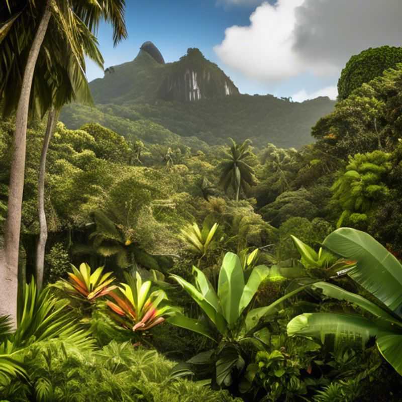 Here are a few options for alt text for an image of the Seychelles National Botanical Gardens, depending on the specific content of the image: