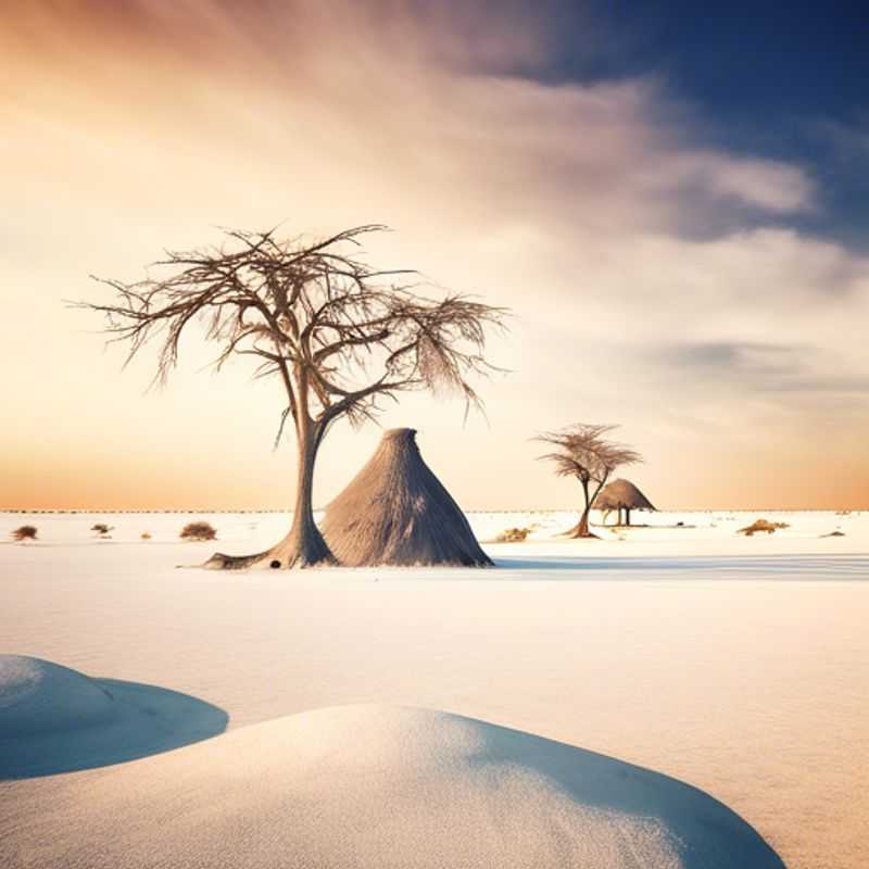 Les plaines de sel étincelantes des marais de Makgadikgadi au Botswana, un paysage spectaculaire et ancien.