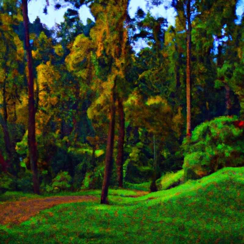 A group of six trekkers ventures into the enchanting Nyungwe Forest National Park in Rwanda during autumn, surrounded by a verdant tapestry of trees and lush undergrowth, embarking on a weeklong adventure filled with wildlife encounters and breathtaking natural beauty.