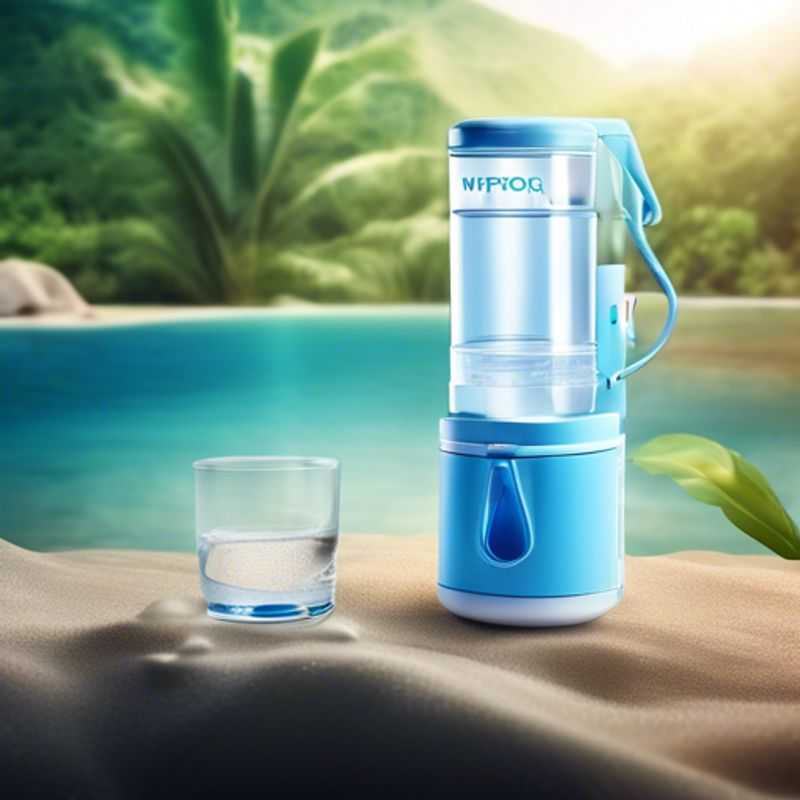 A portable water purifier or filtration system, ready to provide clean drinking water on the go.