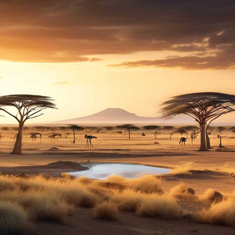 Le parc national d'Amboseli, Kenya : éléphants majestueux au pied du Kilimandjaro.