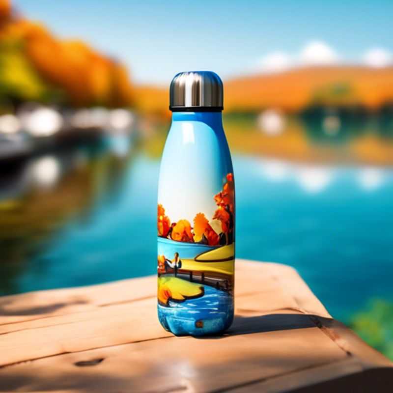 A close-up of a sleek, reusable water bottle, showcasing its sustainable design and commitment to reducing plastic waste.