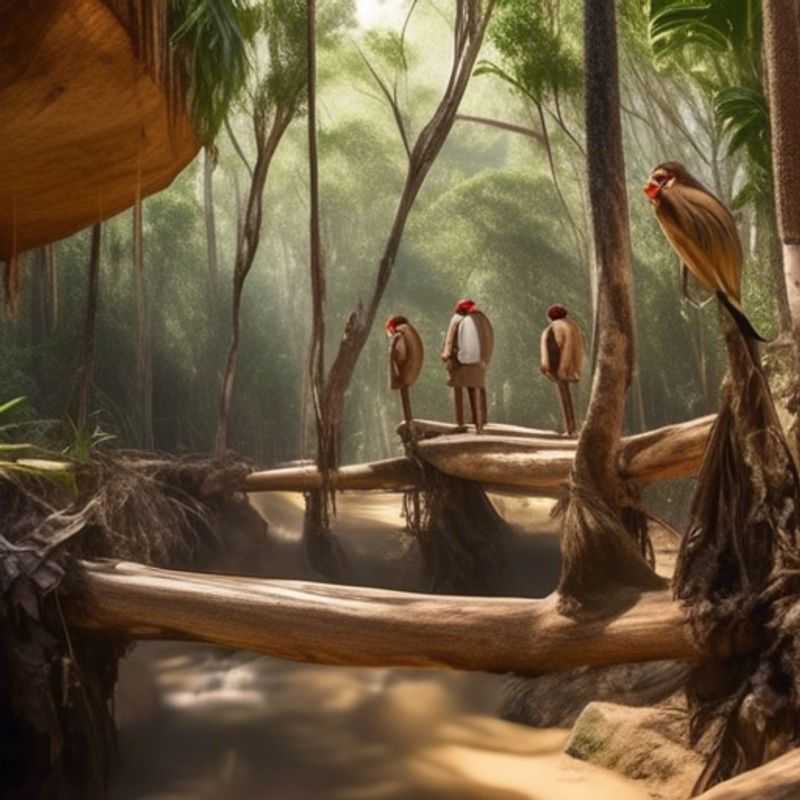 Deux couples de voyageurs de luxe explorant la beauté sauvage de la forêt de Kirindy, un sanctuaire naturel de Madagascar, lors de leur séjour d'une semaine entre l'été et l'automne.