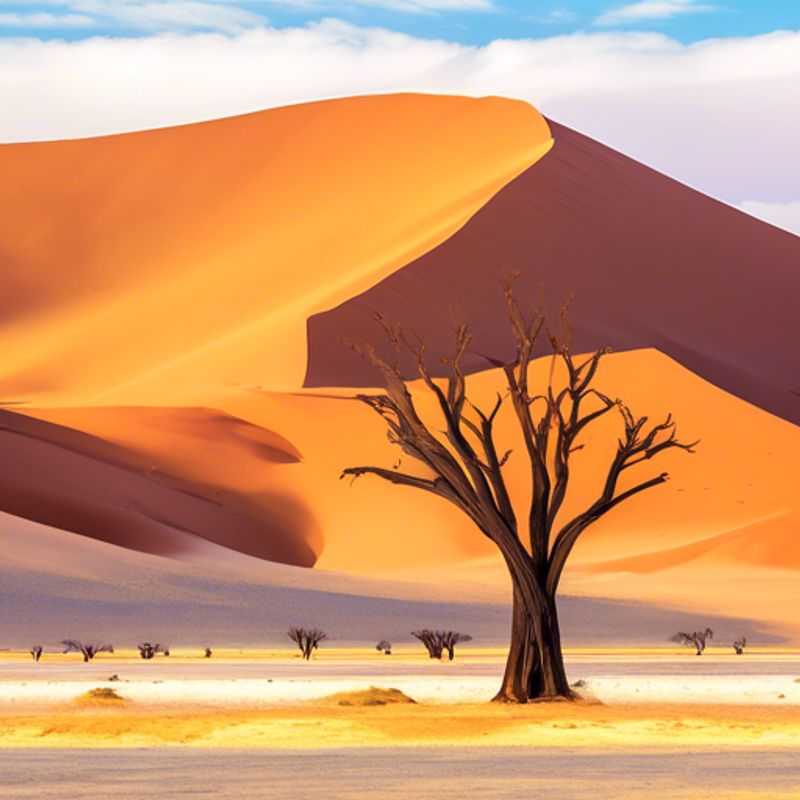 Imponentes dunas rojas del Parque Nacional Namib-Naukluft, Namibia.
