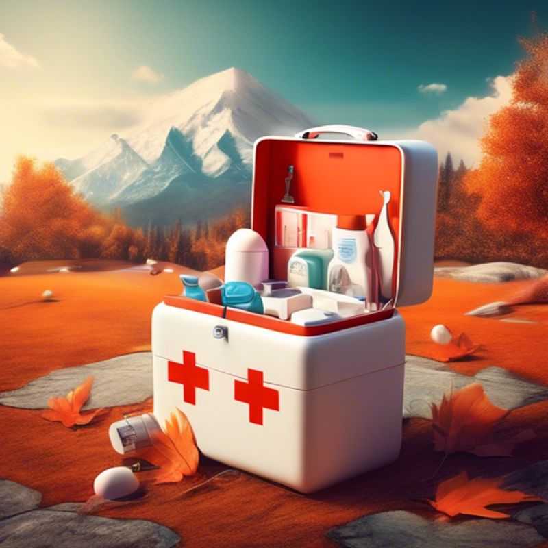 A well-stocked first aid kit, essential for any traveler, featuring bandages, antiseptic wipes, pain relievers, and other vital supplies.