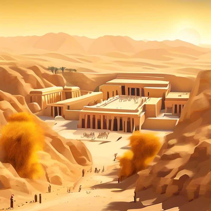 La Vallée des Rois en Égypte : des tombeaux pharaoniques majestueux.