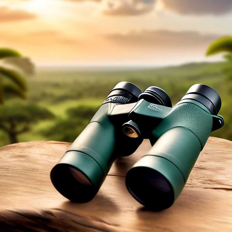 A pair of binoculars, ideal for spotting wildlife on safari.