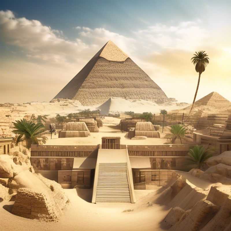 Les pyramides de Gizeh et le Sphinx, majestueux témoignages de l'ancienne civilisation égyptienne.