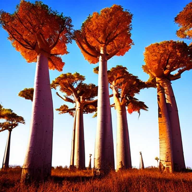 L'allée des baobabs à Madagascar, un spectacle majestueux.