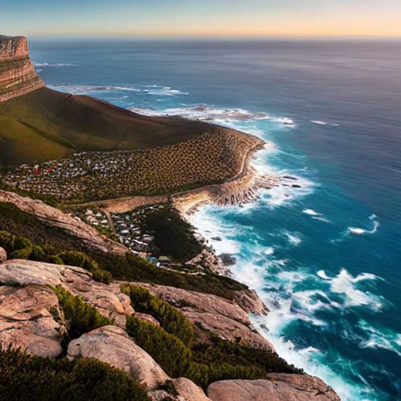 Here are a few options for alt text in Portuguese for an image of the Cape of Good Hope, focusing on safety: