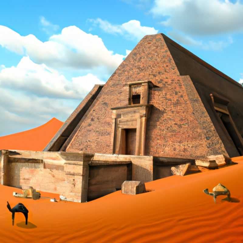 A family embarks on an unforgettable journey to the ancient Meroe Pyramids, Sudan, during the vibrant summer months. The children's eyes sparkle with wonder as they explore these architectural marvels, remnants of a glorious civilization.
