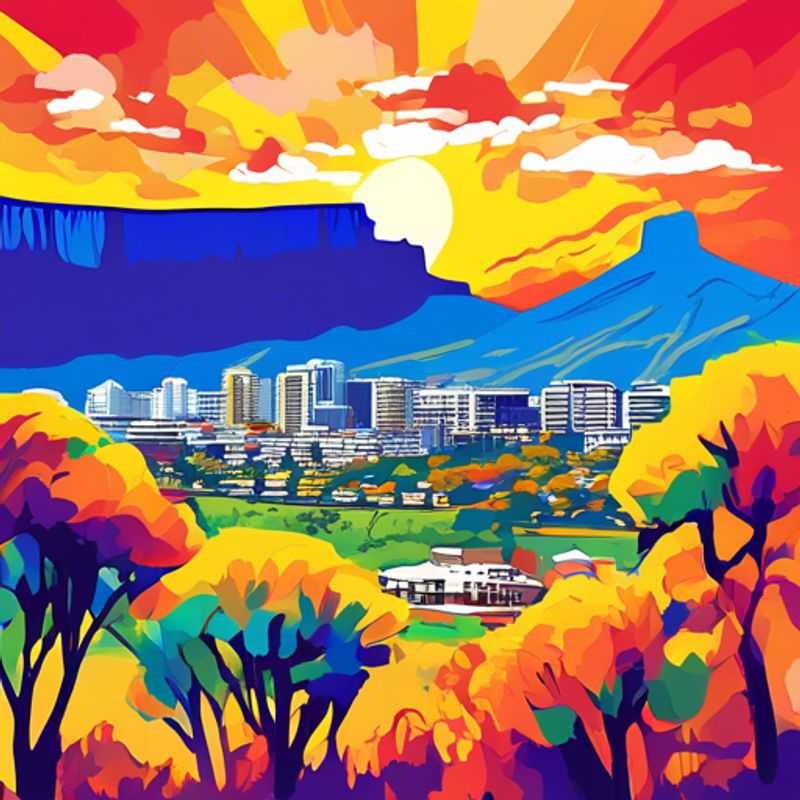 Here are a few options for alt text in Portuguese for an image of Table Mountain, South Africa, for an article about what's special about it: