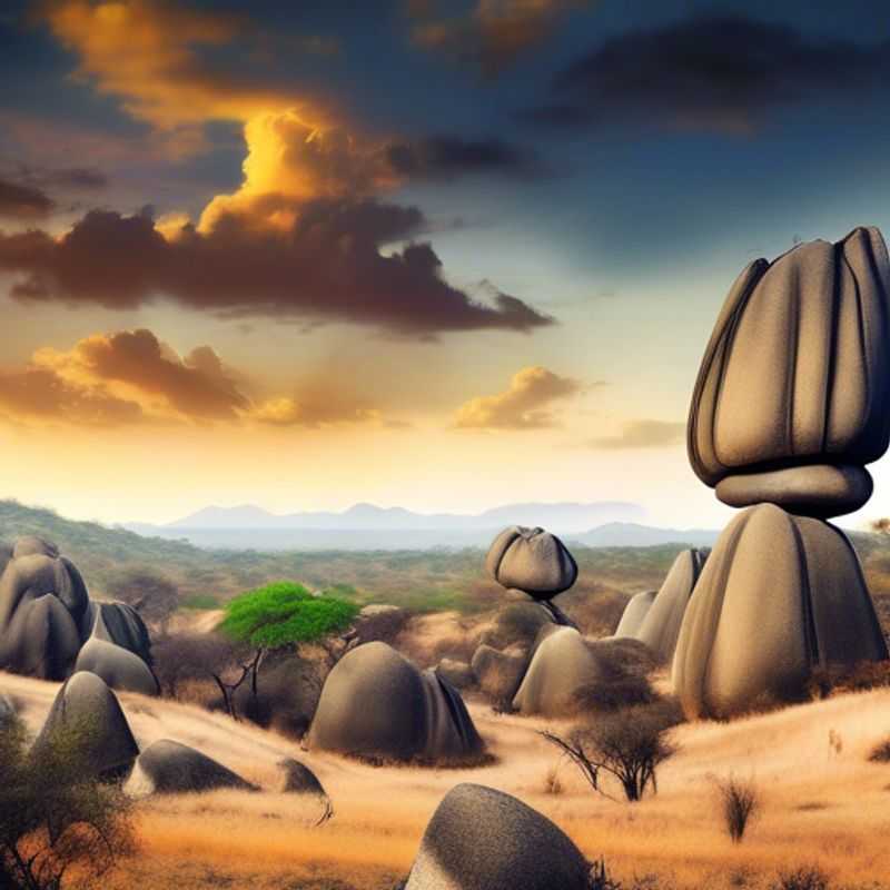Las impresionantes formaciones rocosas de las Colinas de Matobo en Zimbabwe, un oasis de tranquilidad y conexión con la naturaleza que acoge al viajero en busca de bienestar durante su estancia de tres semanas en esta región durante el invierno.