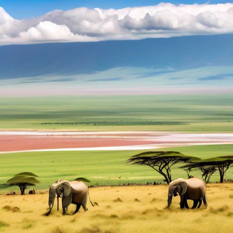 Here are a few options for alt text in Spanish for an image of the Ngorongoro Crater, Tanzania, for an article about what's special about it: