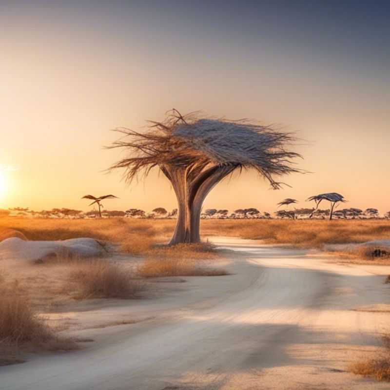 Les spectaculaires et vastes plaines salantes de Makgadikgadi au Botswana, un paysage époustouflant et unique.