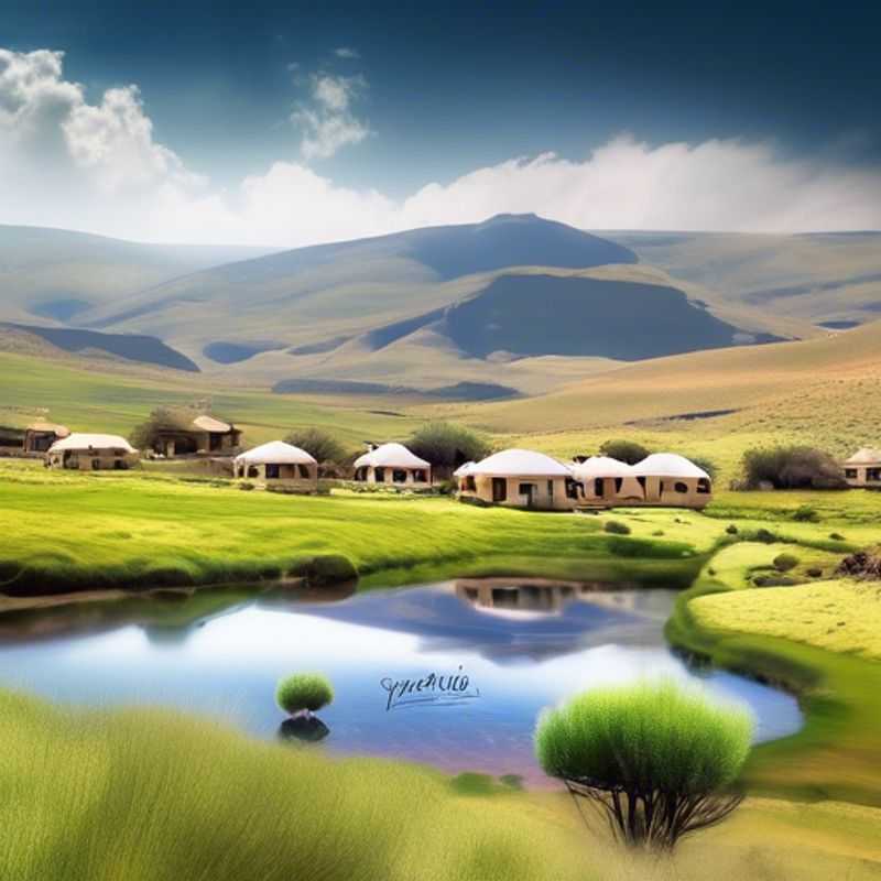 Les montagnes majestueuses et les paysages à couper le souffle des Hautes Terres du Lesotho.