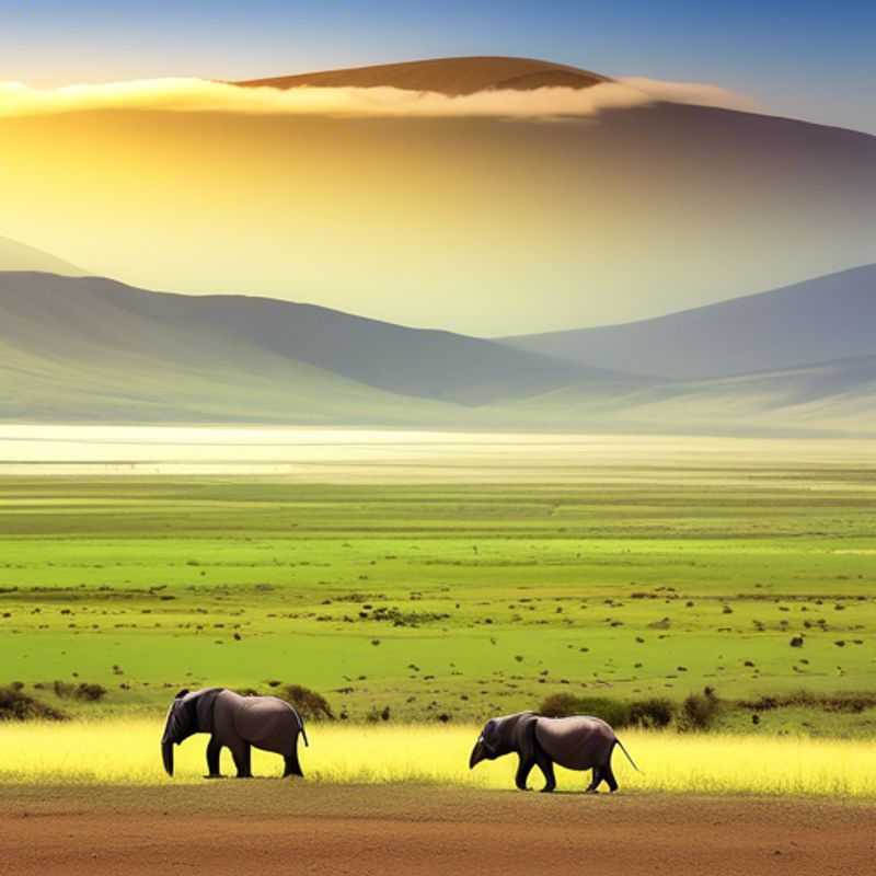 Le cratère du Ngorongoro, Tanzanie : un spectacle naturel époustouflant.