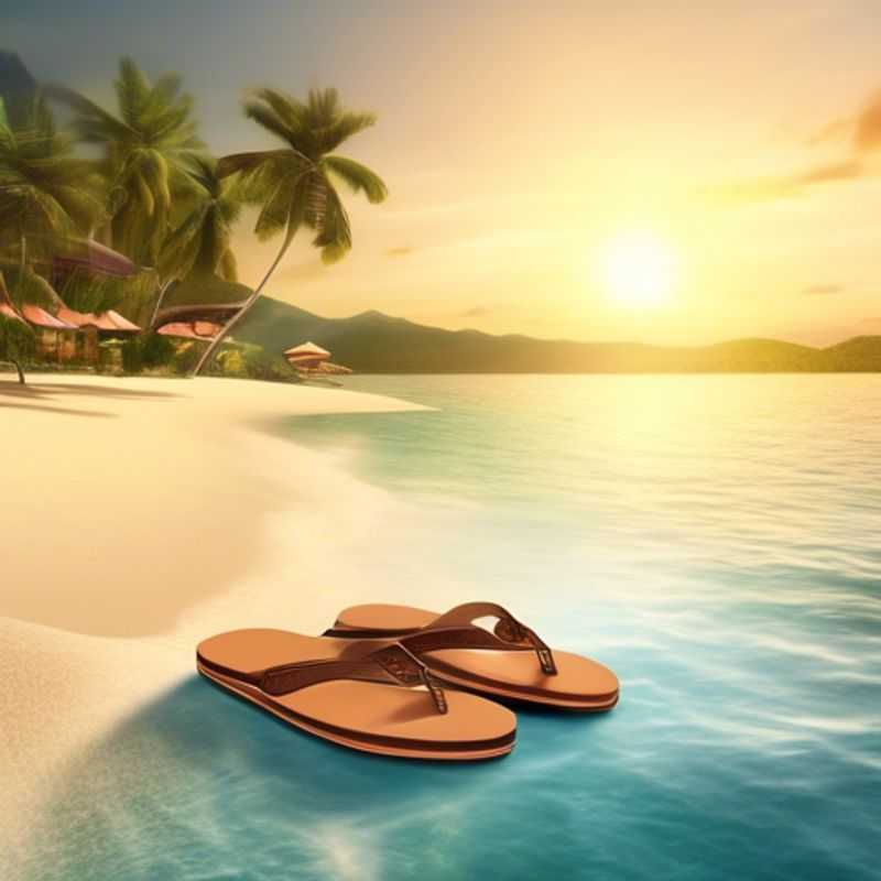 Close-up of a pair of comfortable sandals with intricate straps, showcasing the versatility and style of these summer footwear essentials.