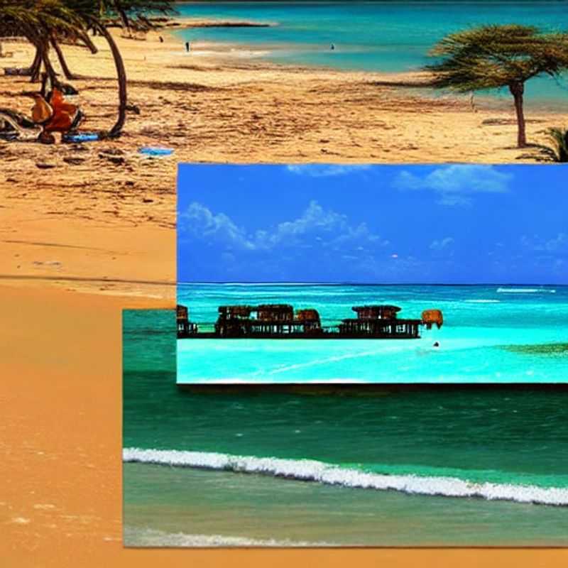 Praia de Diani, Quênia: Um paraíso tropical com águas cristalinas, mostrando a beleza natural e a importância de seguir práticas de segurança para uma viagem tranquila e inesquecível.