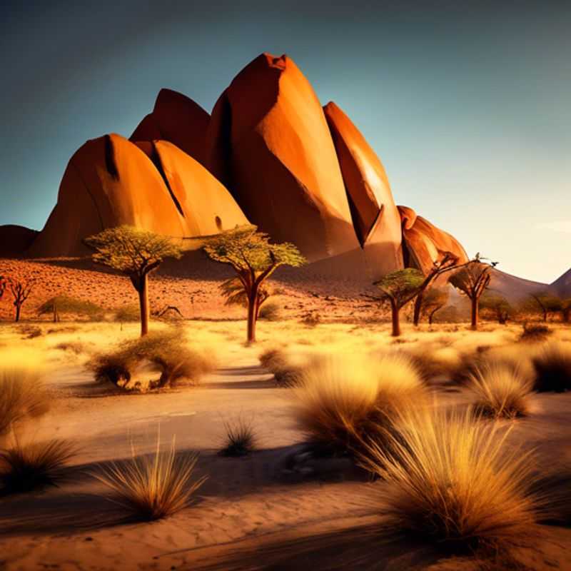 Here are a few options for alt text in Portuguese for an image of Spitzkoppe, Namibia, depending on the specific focus of the image: