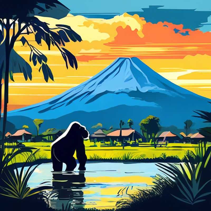 Deux couples, Les Voyageurs du Week-end, profitant de l'aventure hivernale dans le majestueux Parc National des Virunga, République Démocratique du Congo, où les légendes et les mystères de la nature africaine les attendent.
